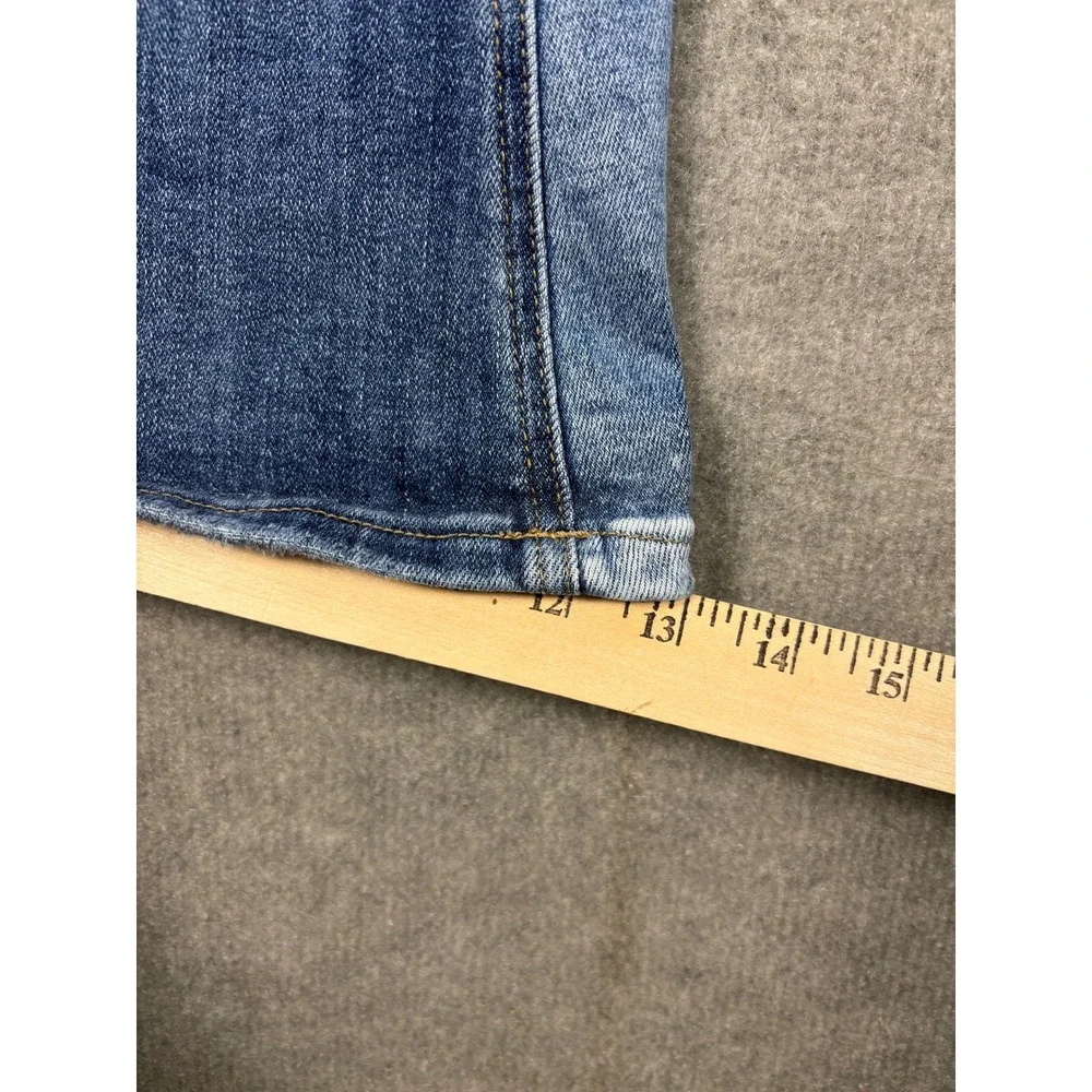 Vervet T5709 Patchwork Flare Jeans High Rise Mixed Wash Size 31 Blue Boho